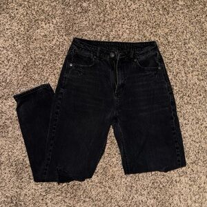 American Eagle Black Straight Leg Jeans